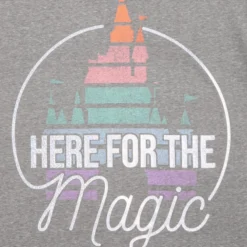 Fantasyland Castle ''Here For The Magic'' T-Shirt For Adults -Disney Magic Deals Store 2325046850053M 2