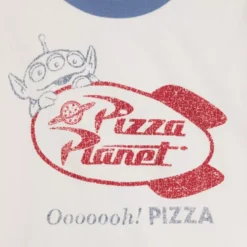 Pizza Planet Alien Logo Ringer T-Shirt For Adults, Toy Story -Disney Magic Deals Store 2325048780023M 2