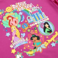 Disney Princess Pink T-Shirt For Girls 8 Disney Princess Pink T-Shirt For Girls -Disney Magic Deals Store 2328049220084M 3