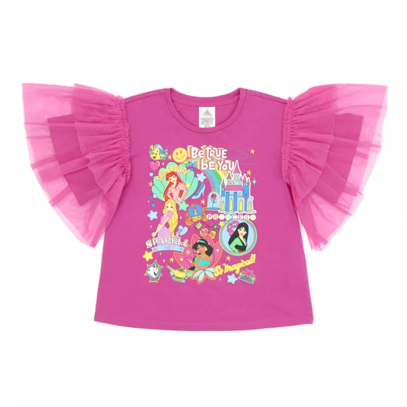 Disney Princess Pink T-Shirt For Girls 1 Disney Princess Pink T-Shirt For Girls