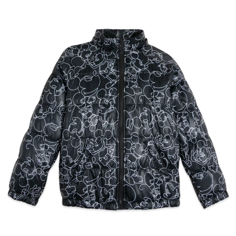 Mickey Mouse Hooded Puff Jacket For Kids 2 Mickey Mouse Hooded Puff Jacket For Kids - Image 2