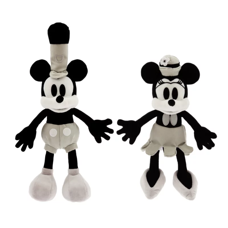 Mickey And Minnie Mouse Steamboat Willie Plush Set - Disney100 1 Mickey And Minnie Mouse Steamboat Willie Plush Set - Disney100