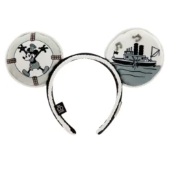 Mickey Mouse Steamboat Willie Ear Headband For Adults - Disney100 -Disney Magic Deals Store 428403779437 2