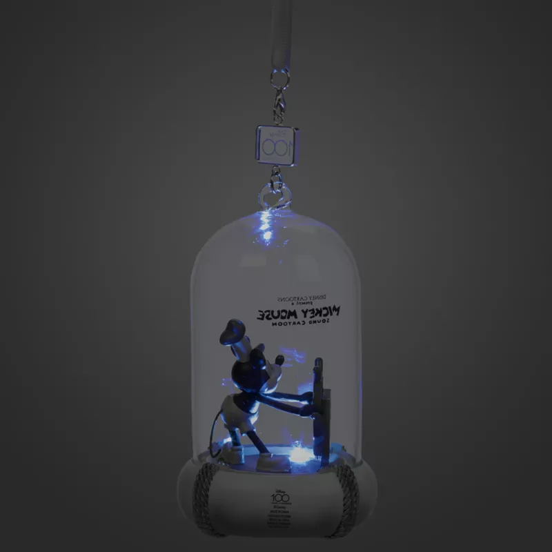 Mickey Mouse Light-Up And Sound Living Magic Disney100 Eras Sketchbook Ornament, Steamboat Willie 4 Mickey Mouse Light-Up And Sound Living Magic Disney100 Eras Sketchbook Ornament, Steamboat Willie - Image 4
